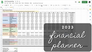 Create a 2023 Financial Plan with me 💰 + FREE TEMPLATE (Google Sheet) in Description!