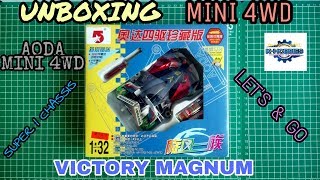 Unboxing Mini 4WD Victory Magnum Aoda Five Star (Bootleg) [ミニ四駆]