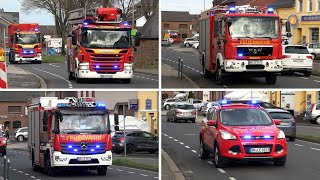 [Bullhorngrüße] Einsatzfahrten Feuerwehr Langerwehe und FTZ Kreis Düren zu Brandeinsatz