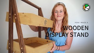 Making a WOODEN DISPLAY STAND - Modern Shop Storage/Ladder Shelf