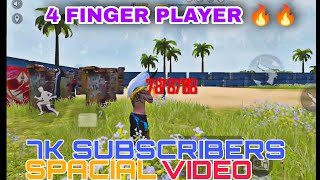 7k subscribers spacial ❤️ | best 4 finger free fire player | 1 vs 2 | @NOOBVENOMYT