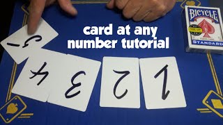 Card at any number gimmick card trick tutorial