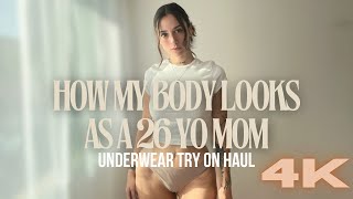 How My Body Look as a 26 Years Old Mom | Underwear Try on Haul 🌸