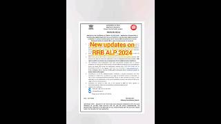 New updates on RRB ALP Exam 2024 #rrbalp2024 #rrbntpc #exam #job #shorts #viral