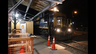 Norfolk Southern MA-20, 4/14/2023: Buffing in the Construction at Bound Brook Station