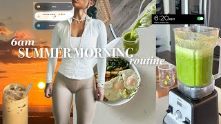 6am summer morning routine🌞 | productive healthy habits, working out, gut health + getting ready