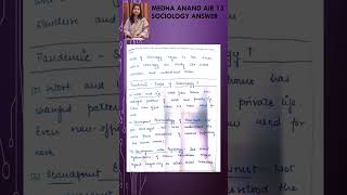 MEDHA ANAND AIR 13#sociologyoptionalforupsc #upscsociology #srushtidsehmukhias #unacademyupsc #air1