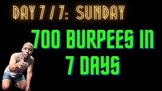 700 burpees in 7 Days. Last day na (TAGALOG)