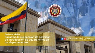 Audiencia: facultad de suspensión de permisos de introducción de aguardientes en departamentos