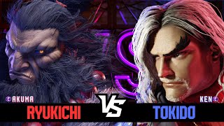 SF6 ▰ RYUKICHI (Akuma) vs TOKIDO (Ken) ▰ SF6 High Level Gameplay