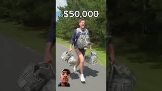 Sprinting with more and more money 💰 #running #run #ytshorts #mrbeast @MrBeast