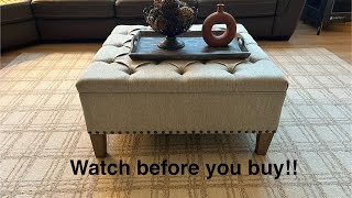 Tufted upholstered ottoman review