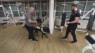 Fitness training with a visual impairment