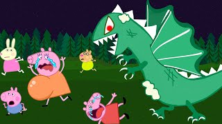 Zombie Apocalypse, George's Dinosaur is a Winged Zombie🧟‍♀️ | Peppa Pig Funny Animation