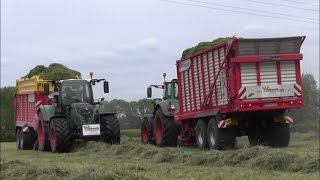 Grassilage mit Fendt 828,718 & Massey Ferguson 7624 [HD]