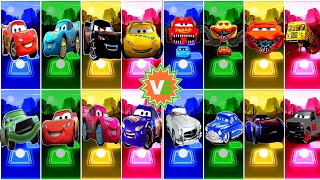 McQueen Car All Video Megamix 🆚Lighting McQueen Eater🆚McQueen Red Car 🎶 Tiles Hop EDM Rush Gameplay🎯