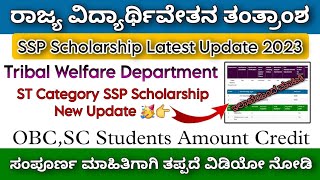 SSP Scholarship All Students Amount Credit | New Update ssp scholarship | Push To DBT