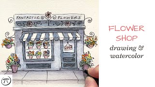 Fantastic Flower Shop Watercolor tutorial