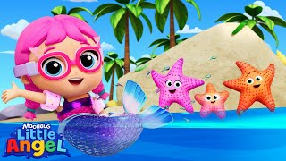 Mermaids Rescue Little Starfish | Little Angel Kids Songs & Nursery Rhymes