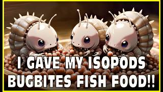 Isopods Eat Bug Bites Fish Food!!  Isopod House Terrarium 4K Timelapse