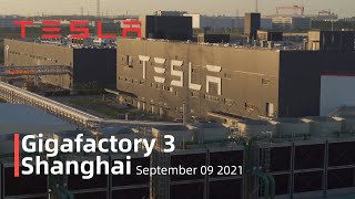 (September 09 2021)Tesla Gigafactory 3 Shanghai 4K Video