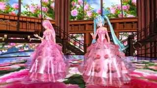 MMD Tda Miku Luka 夕日坂 [Yuuhi saka] Rose Garden