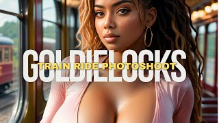 4k AI Lookbook - Goldielocks Glamorous Train Ride Photoshoot