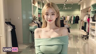 [4k] She helped a lot, what a cute shop guide... | AI Beauty | AI Lookbook