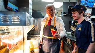 Trump work In McDonald #fyp #youtubeshorts @the.land.of.consciousness #trump #workout #mcdonalds