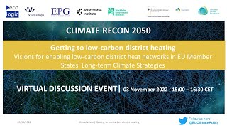 Webinar - Getting to low-carbon district heating