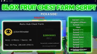 Blox Fruit Chest Farm Script | Auto server Hop & More