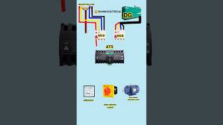 ATS switch connection in motor with electric switch and voltmeter #shorts #viralshorts #electrical