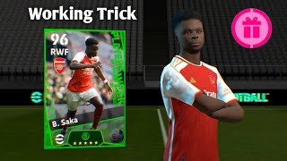 Trick To Get 101 Rated B.Saka in eFootball 2024 | saka efootball 2024