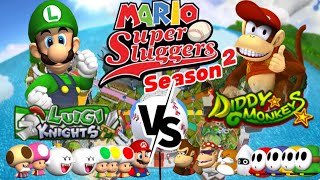 LUIGI KNIGHTS VS DIDDY MONKEYS! Mario Super Sluggers Season 2!