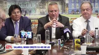 SALARIUL MINIM CREȘTE CU 400 DE LEI