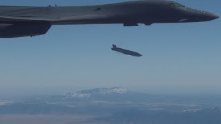 B-1B launches externally-mounted missile | Defense News Minute