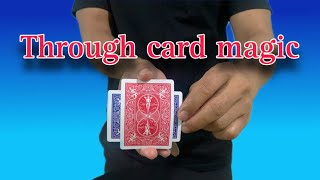 CARD THROUGH CARD MAGIC GIMMICK TUTORIAL