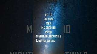 A few guns and nightfall which is a test for something different on my channel