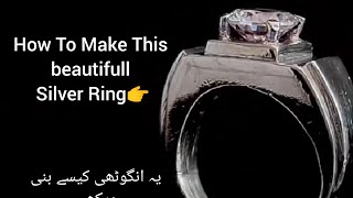 how to make beautiful Silver ring|| hand made silver ring|| how to make silver jewelry#silver