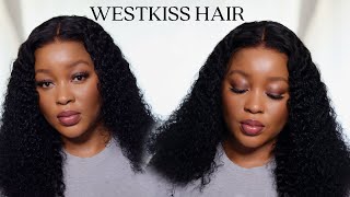 *must see* GLUELESS CURLY WIG INSTALL | No glue no gel 🚫 | Easy beginner friendly | Westkiss hair