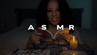 ASMR Page turning and Chewing Gum by Candlelight