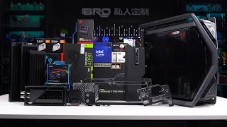 「BRO」4K Water Cooled PC Build ROG Hyperion GR701 Family Bucket.ROG创世神全家桶主题#pcbuild #GR701