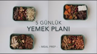 5 Günlük Yemek Planı | DİYET LİSTESİ