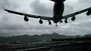 KLM Flight 747 from Amsterdam Arriving in St. Maarten