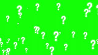 HD Questions GREEN SCREEN OVERLAY Animated Question Mark Symbol MOTION BACKGROUND