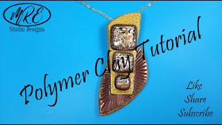 Polymer Clay Bronze and Gold Pendant Tutorial