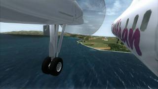 FSX Landing at Point Salines Intl with Caribbean Airlines dash 8