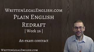 How to write plain language 26: Exam contract