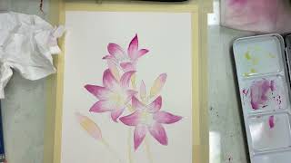 How to: watercolor amaryllis