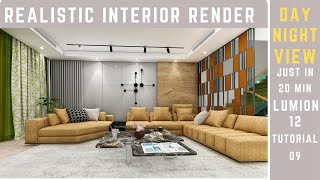 How To Create Realistic Interior Render In Lumion 12 | Lumion 12  Interior Render Tutorial 09